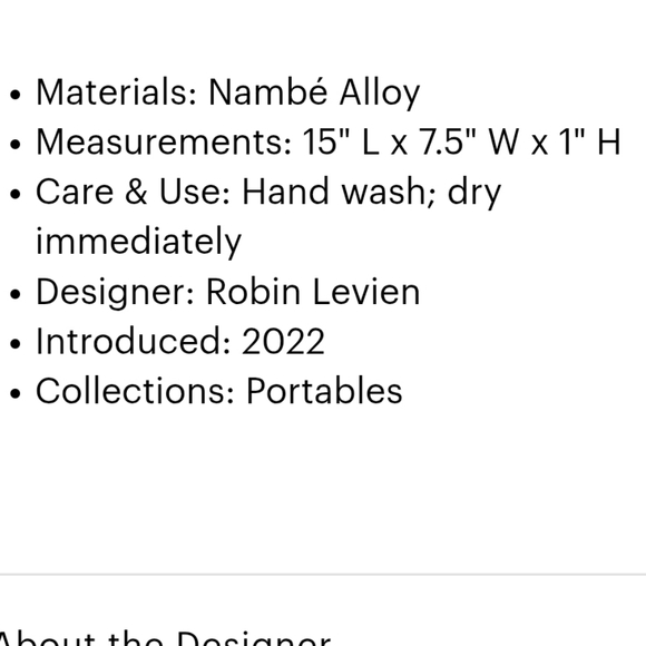 Nambe 15" Portables Alloy Tray - Picture 5 of 10